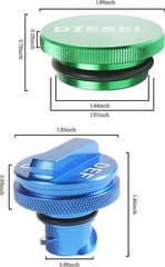Fuel Cap, Car Accessories Aluminum Fuel Cap Combo Pack, Diesel Fuel Tank Cap, Ma