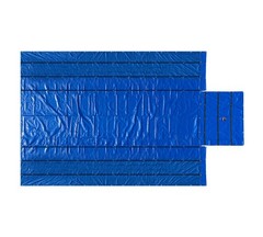 Superlight 14oz Flatbed Trailer Lumber Steel Tarp 20×27 (6′ Drop) – Blue