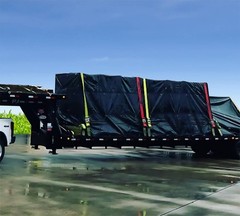 24×27 (8′ Drop) Lumber Tarp Truck Trailer Flatbed 18oz Double Flap