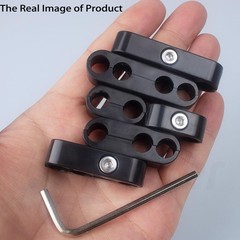 6 Pcs Universal Spark Plug Wire Separators Kit Plastic Fit for Al Color: Black