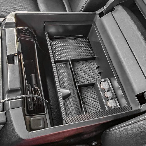 Center Console Organizer for 2014-2018 1500 / 2500/3500HD and 15- Color: black