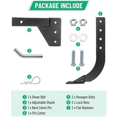 Racewill Hitch Lawn Mounted Ripper for ATV/UTV Tractor with 2 inch Receivers US