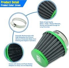Motorcycle Air Filter 38mm for 110cc 125cc Coolster CRF Dirt Pit Color: Green