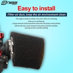 Foam Air Filter, Universal Motorcycle 35mm Replacement High Perform Size: 35MM