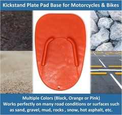 Dirt Bike Kickstand Plate and Pad Base for Hot Asphalt and Soft S Color: Green