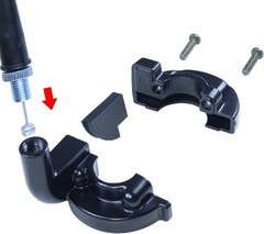 22mm Throttle Cable Grips Assembly for 110cc 125cc Pit Dirt Bike Mini Bike Black