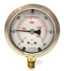 Pressure Gauge 0-300 Liquid 2-1/2″ Dial SS Casing 2141GXB300 Farmer Bob’s Parts