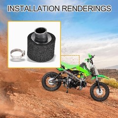 Air Filter 35mm Bent Foam Cleaner for 50cc 70cc 90cc 110cc ATV 35mm Black