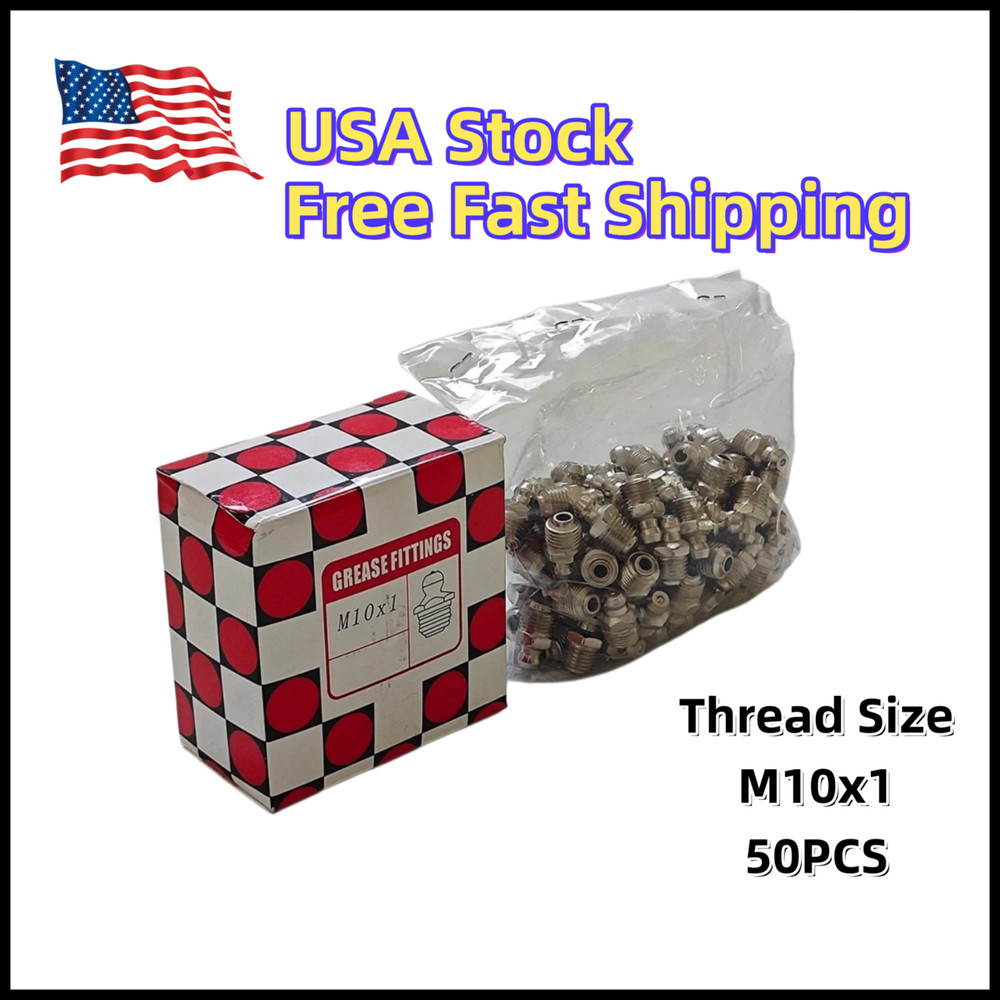 New Free Shipping 50pcs Grease Nipples for Mini Excacator Attachment 18mm*9.5mm
