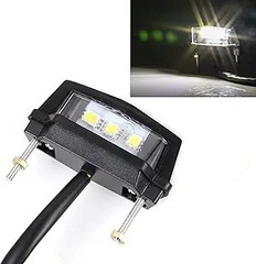 Motorcycle LED License Plate Light, 12V High Brightness White Licen Size: 1PCS
