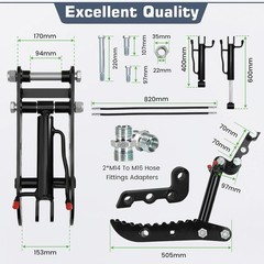 L-Shaped Hydraulic Thumb Clip Attachment W/ Hydraulic Hoses for Mini Excavator