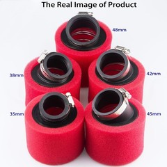 Bent Foam Air Filter 35mm 38mm 42mm 45mm 48mm Red Aftermarket Parts Fit for 5…