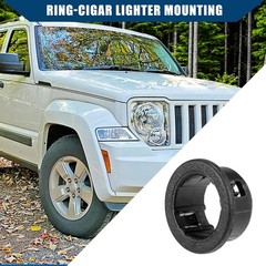 Cigarette Lighter Inner Power Outlet Mounting Ring Bezel in Durable Black Plasti
