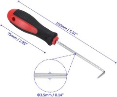 2-Pack 90-Degree O-Ring Pick Tool – Durable Oil Seal Gasket Remover for Engine B