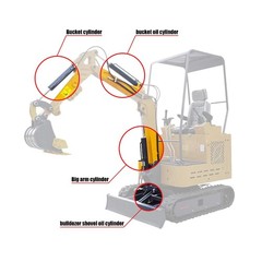 For China Mini Excavator 0.8Ton-1.5Ton four pcs Oil Cylinder