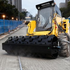 59in Skid Steer Loader Compaction Wheel Padfoot Soil Roller for Bobcat US STOCK