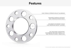 3mm Hubcentric 5×114.3 Wheel Spacers (67.1mm Bore) Silver 3mm Thickness